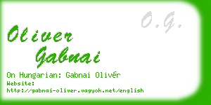 oliver gabnai business card